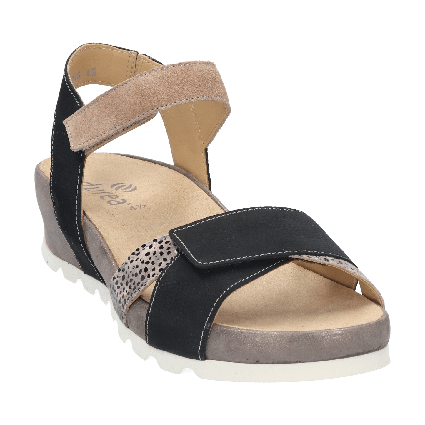 Sandaal 7403 zwart/taupe 0280