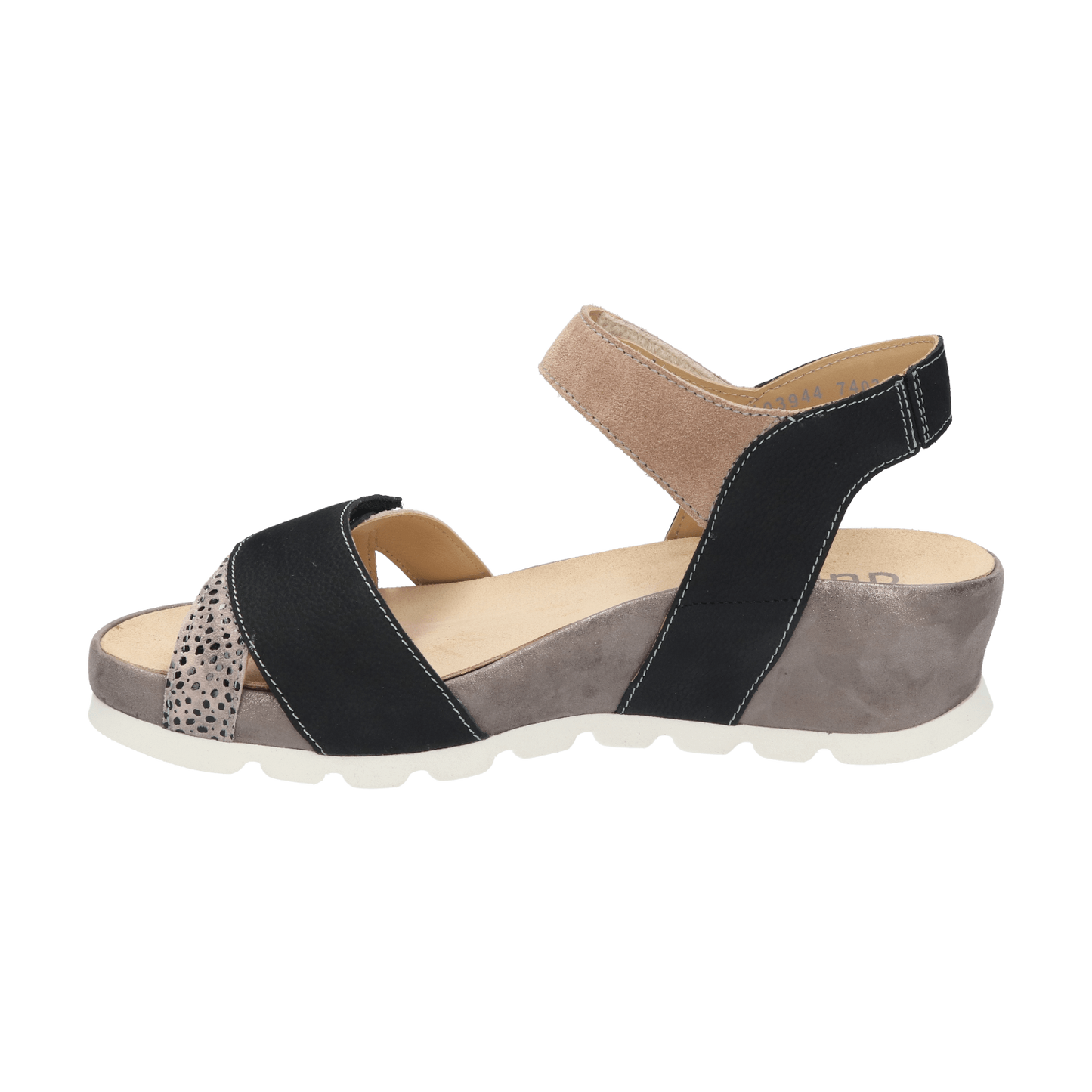 Sandaal 7403 zwart/taupe 0280