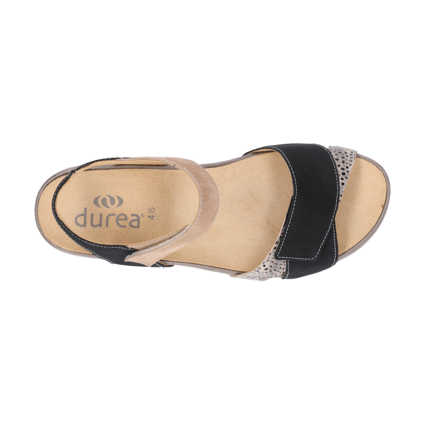 Sandaal 7403 zwart/taupe 0280