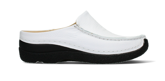 Seamy Slide Printed leather 0625070 wit
