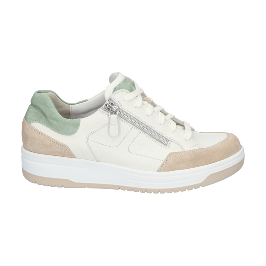 Sneaker 6281 taupe/wit/groen 0423